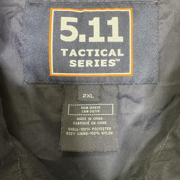 5.11 Tactical Series Jacket Mens 2XL Navy Lightweight Windbreaker Zip Pockets - Picture 6 of 11